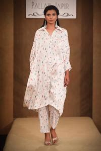 Buy White Tunic Silk Satin And Pants Wrinkle Crepe Lining Mulmul Shirt ...