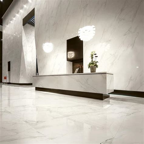 Calacatta Polished Porcelain Tiles 120 x 60cm | Total Look Tiles