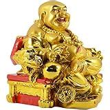 Buy Pari Feng-Shui Laughing Buddha With boats and coins (3 X 3 inches ...