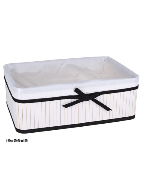 CESTA BAMBU RECTANGULAR ALASKA 29X19X12CM