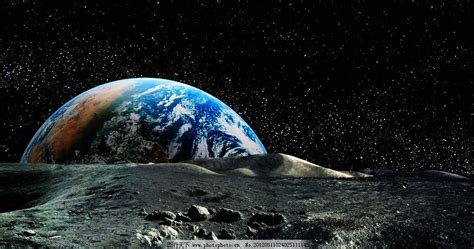 月球上看地球图片_自然风光_自然景观_图行天下图库