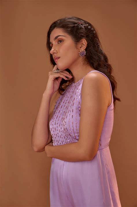 Lilac Halter Neck Jumpsuit – Masumi Mewawalla