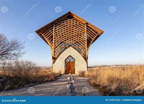 Holy Family Shrine Gretna Nebraska with Fall Dry Grass Stock Photo ...