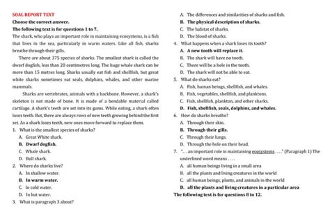 Image result for 5 Report Text Questions