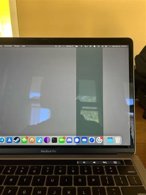 Weird band of discolored screen : r/macbookrepair