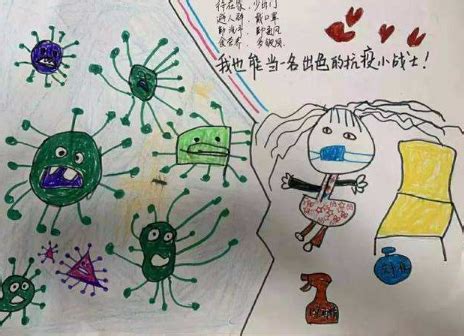 抗击新型肺炎疫情儿童画 画一幅抗击疫情的儿童画_亲亲宝贝网