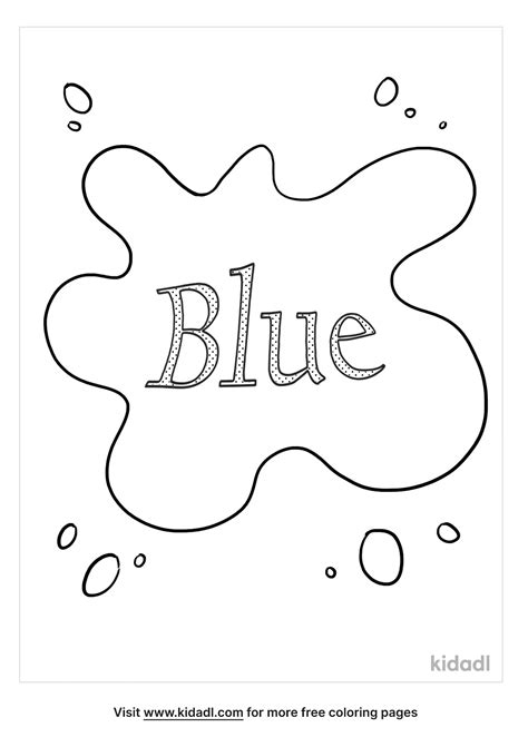 Blue Coloring Pages For Toddlers