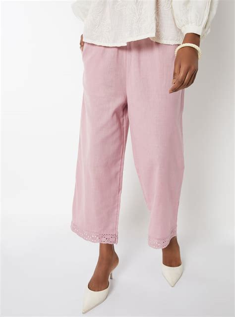 Buy Women Lace Hem Palazzos Online at just Rs. 599.0 - 1000015852576 ...