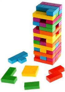 RVM Toys Colorful Combine Jenga Tetris Tower Up Stacking Game Set for ...