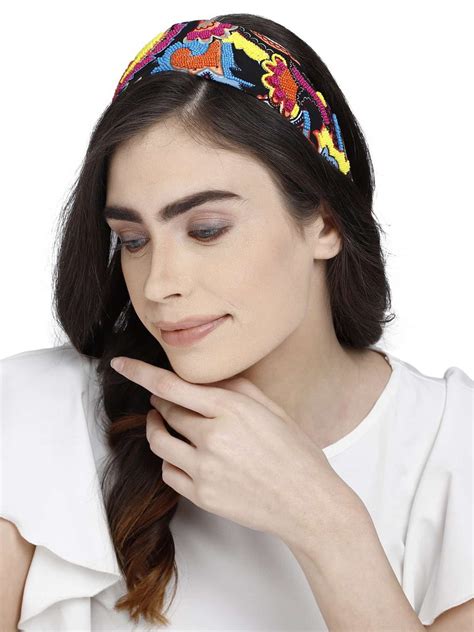 Anekaant Black & Multi Quirky Cotton Hair Band