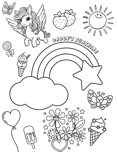 Daddy's Sunshine Summer Cute Coloring Page, Ddlg, BDSM, Adult Coloring ...