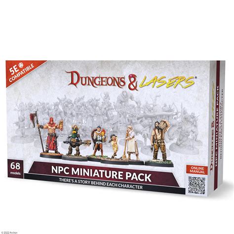Buy Dungeons & Lasers NPC Miniatures Pack - 68 Figurines with Scenic ...
