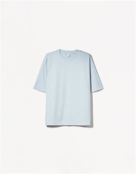Oversize short sleeve heavy cotton T-shirt - BSK Teen | Bershka