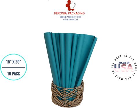 Buy Caribbean Teal Bulk Tissue Paper 15 Inch x 20 Inch - 10 Sheets ...