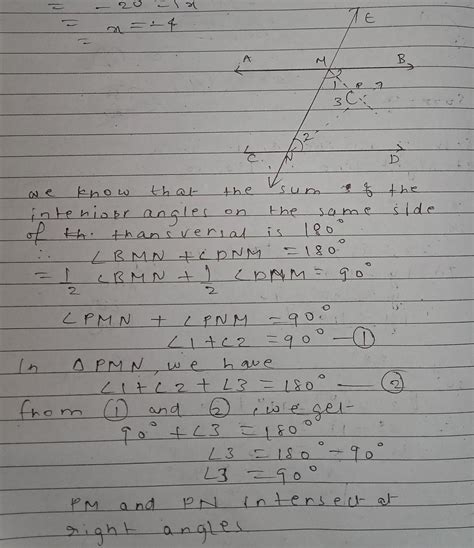 If two parallel lines are intersected by a transversal, prove that the ...