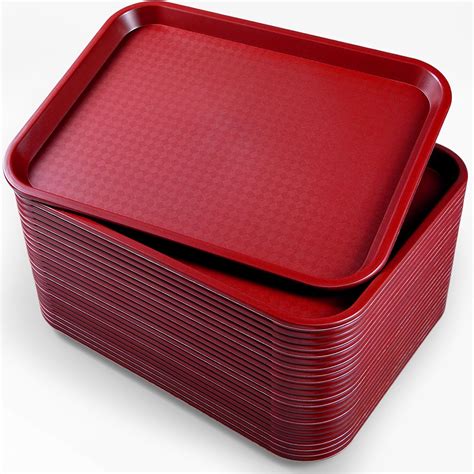 Amazon.com | Menkxi 24 Pcs Plastic Fast Food Tray Bulk Restaurant ...