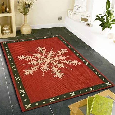 Amazon.com: ZRCWXFP Christmas Area Rug, 3x5ft, Vintage Snowflake Print ...