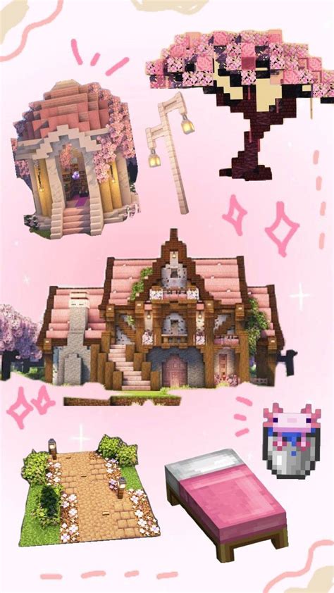 Image result for Minecraft Building Tutorials Pink
