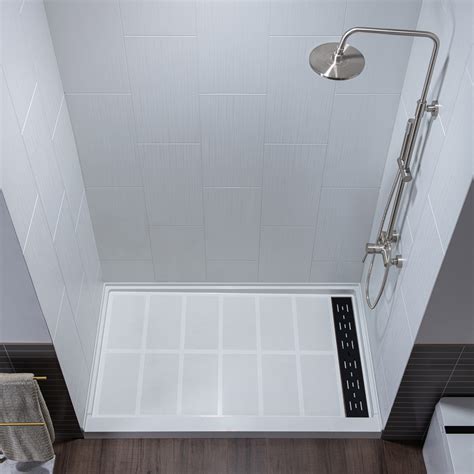ᐅ【WOODBRIDGE Solid Surface 60" W x 75" H Tile Tub and Shower Wall Panel ...