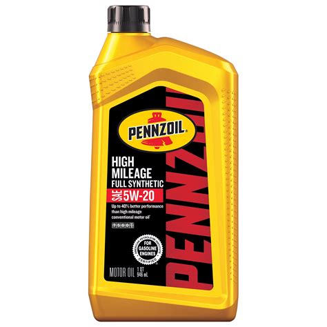 Pennzoil Full Synthetic Motor Oil SAE 0W-20 Motor Oil, 44% OFF