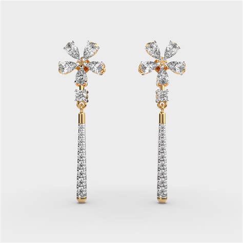 Buy Mininamalist's Flower Diamond Earrings At Jewelbox