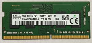 Sk Hynix DDR4 2666 DDR4 4 GB (Single Channel) Laptop (HMA851S6JJR6N ...