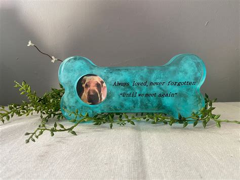 Custom Dog Memorial, Pet Memorial, Photo Memorial, Resin Keepsake, Bone ...