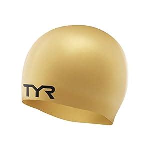 Buy TYR Adult Silicone Wrinkle-Free Swim Cap (Gold) Online at Low ...