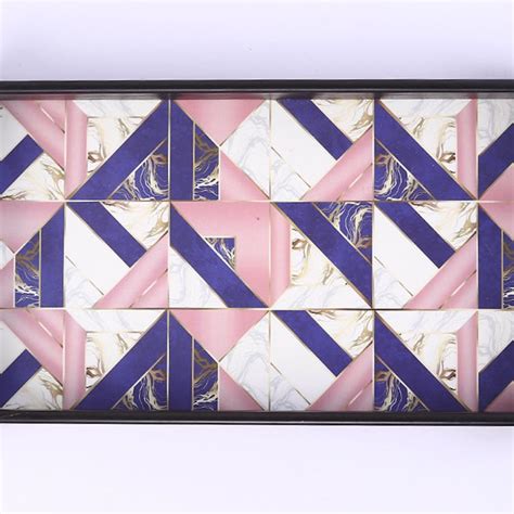 Buy WONDERCHEF Casablanca Multicolour Marble Mosaic Printed Wooden Tray ...