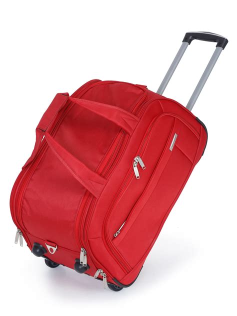 Teakwood Large Duffle Trolley Bag - Red – Teakwood Leathers