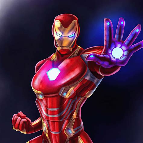 Download Iron Man Power Pose Illustration Wallpaper | Wallpapers.com
