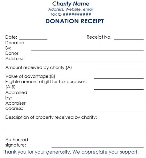 Donation Receipt Template - 12 Free Samples in Word and Excel
