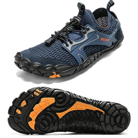 Stepedia Men's Quick Dry Water Shoes, Wide Toe Box, Barefoot Feel, Navy ...