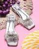 Buy Silver Heeled Sandals for Women by FROH FEET Online | Ajio.com