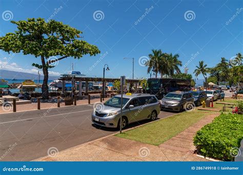 Waterfront, Lahaina, Maui, Hawaii Editorial Stock Photo - Image of ...