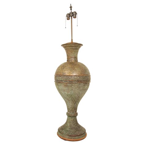 Antique Middle Eastern Moorish Islamic Brass Pierced Floor Lamp 19th ...