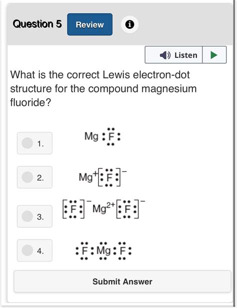 What is the correct lewis electron-dot structure for the compound ...