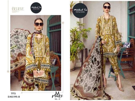 MPRINTS VOL-13 BY MEHBOOB TEX 1195-A TO 1195-D SERIES DESIGNER ...