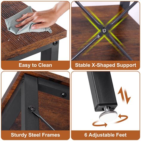 ZENY 20-29-37 Gallon Fish Tank Stand with 3-Tier Adjustable Storage Sh ...