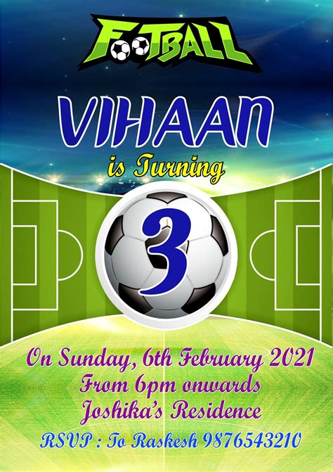 Football Customized Theme Invite | Party supplies online – Party ...