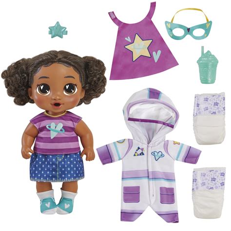 Baby Alive Super BFF Tilly Tinker Black Hair Dress Up Baby Doll Playset, 11 Inches, Toys for 3 ...