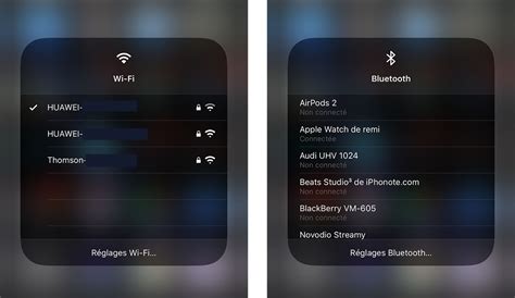 iOS 13 : gestion des réseaux Wi-Fi et appareils Bluetooth depuis le ...