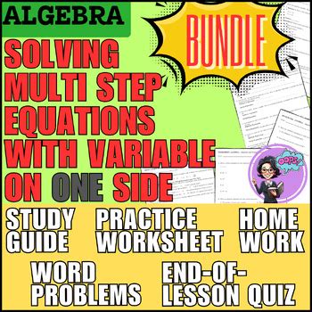 Image result for How to Solve Multi-Step Equations with Variables On One Side