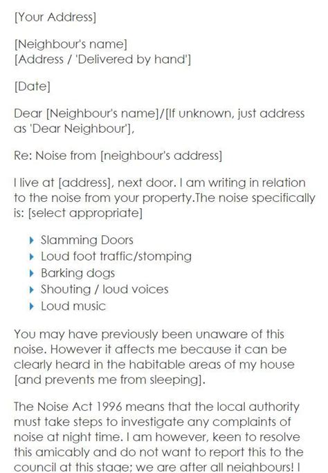 write a letter to a local police commander about the noise your ...