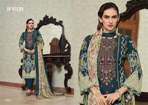 Romani Aarzu Vol 25 Cotton Digital Printed With Embroidery Dress Material