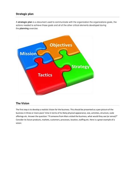 Strategic Plan Example PDF 的图像结果