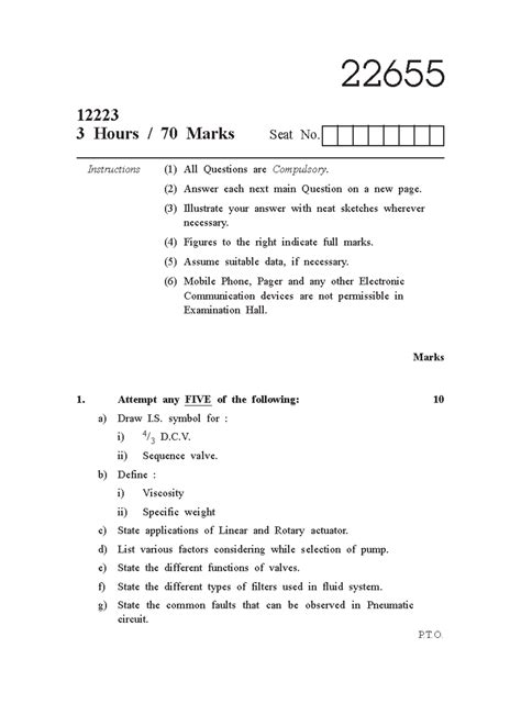22655 IHP - Model Answer for Winter 2022 Exam on Hydraulics ...