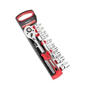 SPARTAN 12 in 1 Heavy Duty Socket Set 1/2" Chrome Vanadium Steel ...