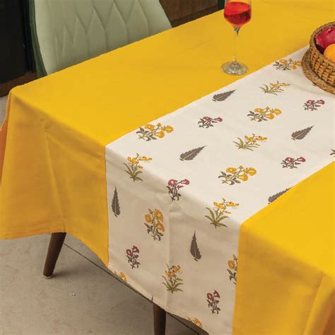 Buy Urban Space Cotton rectangular Dining Table Cover for 4 Seater ...