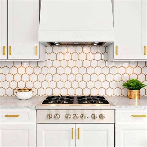 15 White and Gold Kitchen Backsplash Ideas That Shine
